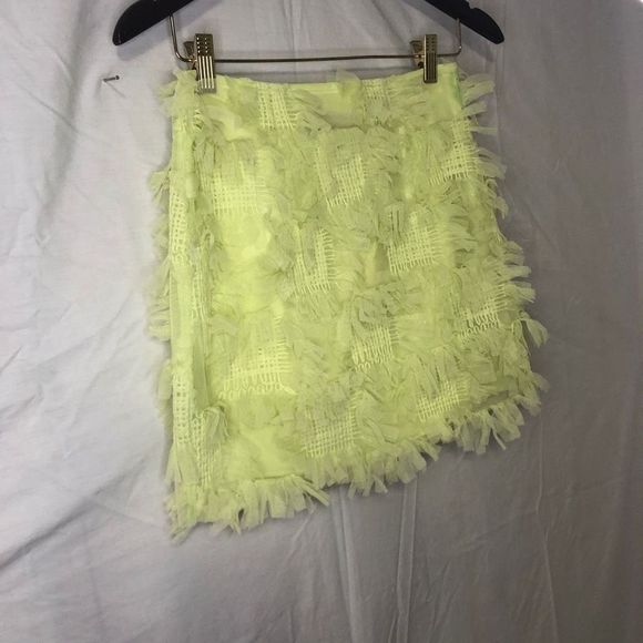 Asos Edition Women's Yellow Textured Mesh Mini Skirt Size 2 NWT - Picture 11 of 14